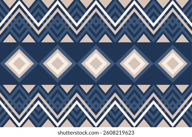 Brown, Geometric, seamless,pixel traditional ethnic, thai pattern, fabric pattern for textiles, rugs, wallpaper, clothing, sarong, batik, print, background, cover, illustration, vector.