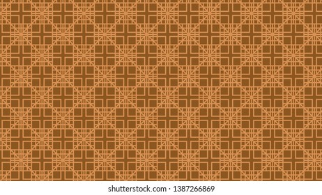 Brown Geometric Square Pattern Background Vector