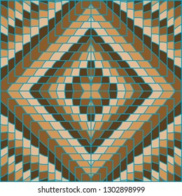Brown geometrical repeating ornament background