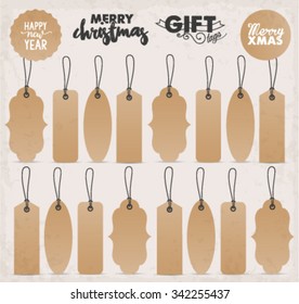 Brown Gift Tags Set