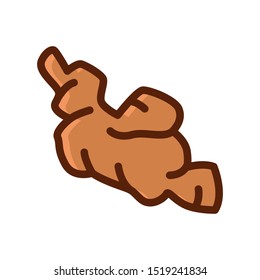 brown ginger black icon in flat style isolated. Vector Symbol illustration.