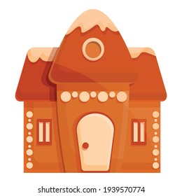 Brown gingerbread icon. Cartoon of brown gingerbread vector icon for web design isolated on white background