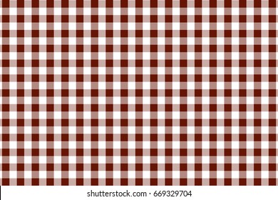 Brown Gingham seamless pattern. Texture from rhombus/squares for - plaid, tablecloths, clothes, shirts, dresses, paper, bedding, blankets, quilts and other textile products. Vector illustration.
