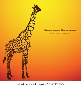 Brown giraffe silhouette