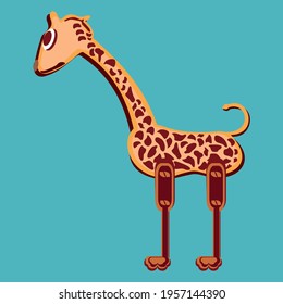 brown giraffe vector illustration design