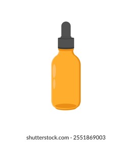 Brown Glass Bottle Flat Icon, Vector illustration
