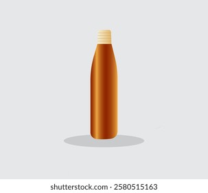 Brown Glass Bottle Mockup, Bottle arts illustrator