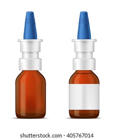 Brown glass medicine bottle with screw cap.