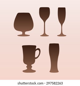 Brown Glass set or collection