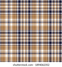 Brown Glen Plaid seamless pattern suitable for fashion textiles and graphics