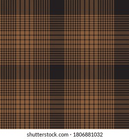 Brown Glen Plaid textured seamless pattern suitable for fashion textiles and graphics