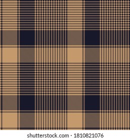 Brown Glen Plaid textured seamless pattern suitable for fashion textiles and graphics