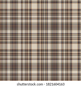 Brown Glen Plaid textured seamless pattern suitable for fashion textiles and graphics
