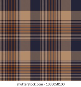 Brown Glen Plaid textured seamless pattern suitable for fashion textiles and graphics