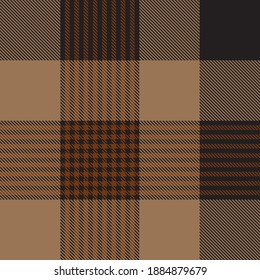 Brown Glen Plaid textured seamless pattern suitable for fashion textiles and graphics