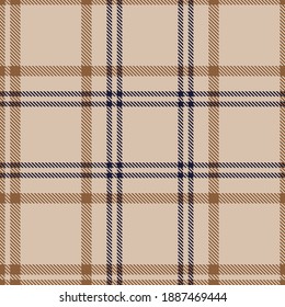 Brown Glen Plaid textured seamless pattern suitable for fashion textiles and graphics