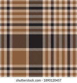 Brown Glen Plaid textured seamless pattern suitable for fashion textiles and graphics