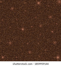 Brown glitter texture with glowing effect. Vector illustration. Glittering background. 