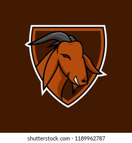 brown goat mascot