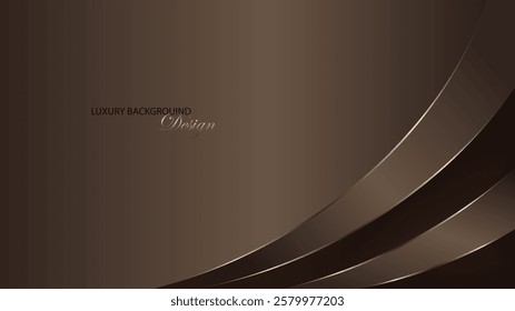 Brown and gold abstract background vector design. Luxury brown background. Suit for banner, invitation card, product promotion, backdrop, web, brochure, poster, presentation, business card,  etc