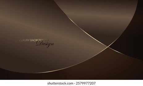 Brown and gold abstract background vector design. Luxury background. Suit for banner, invitation card, product promotion, backdrop, web, etc