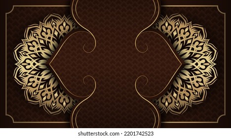 Brown And Gold, Mandala Background