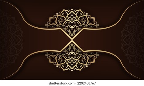 Brown And Gold, Mandala Background