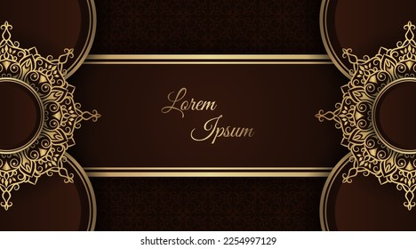 brown and gold, mandala background