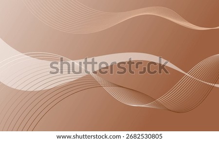 brown gold smooth lines wave curves with soft gradient abstract background