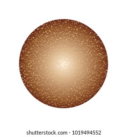 Brown gold speckled circle. Vector element for different design