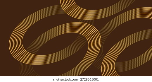 Ondulación de tecnología de oro marrón, Ilustración vectorial.