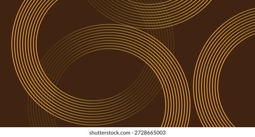Ondulación de tecnología de oro marrón, Ilustración vectorial.