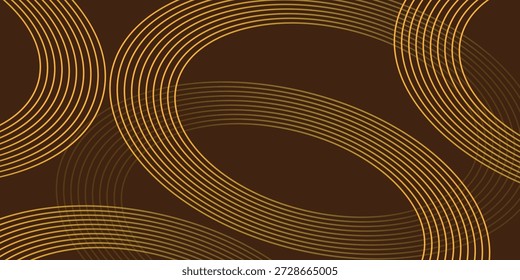 Ondulación de tecnología de oro marrón, Ilustración vectorial.