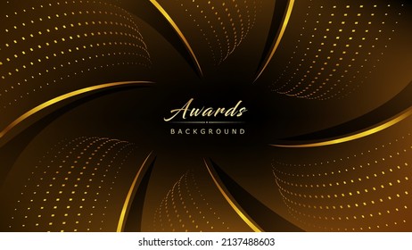 Brown Golden Royal Awards Graphics Background. Dotted Vortex Elegant Shine Modern Template. Circle Shape Luxury Premium Corporate Template. Classy Abstract Certificate Banner Dynamic Design.