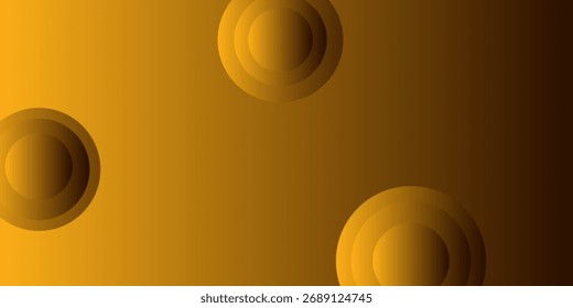 Fundo de gradiente castanho com transição suave de escuro para luz, apresentando círculos de luz sobrepostos, adicionando profundidade, suavidade e movimento visual elegante.