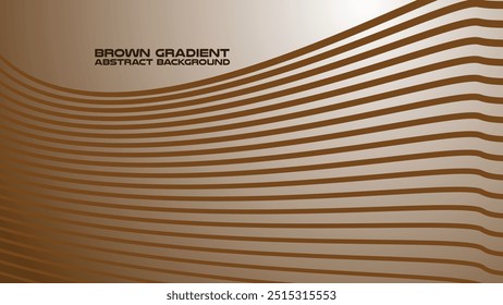 Gradiente marrón con fondo abstracto de línea curva para fondo o presentación