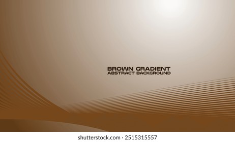 Gradiente marrón con fondo abstracto de línea curva para fondo o presentación