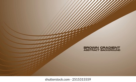 Gradiente marrón con fondo abstracto de línea curva para fondo o presentación