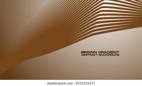 Gradiente marrón con fondo abstracto de línea curva para fondo o presentación