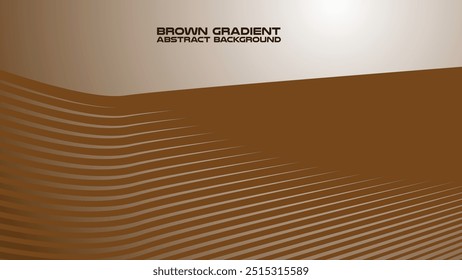 Gradiente marrón con fondo abstracto de línea curva para fondo o presentación