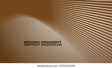 Gradiente marrón con fondo abstracto de línea curva para fondo o presentación