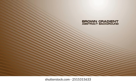 Gradiente castanho com linha de curva de fundo abstrato para fundo ou apresentação