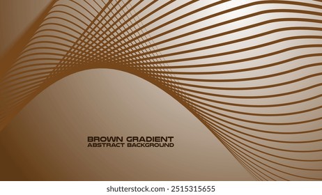 Gradiente castanho com linha de curva de fundo abstrato para fundo ou apresentação