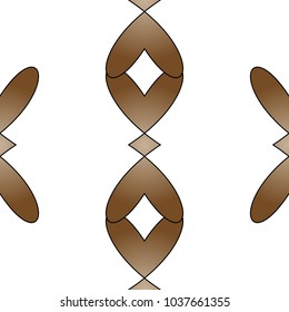 Brown gradient oval and rhombus seamless pattern