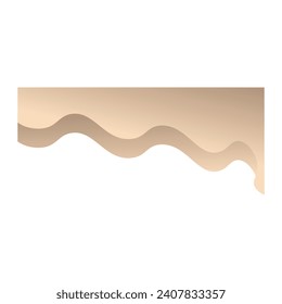 Brown gradient shapes for paper corners. Vector illustration.