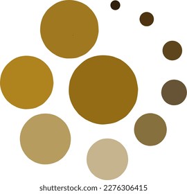 Brown gradient sphere vector design 