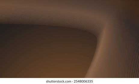 Brauner Farbverlauf mit Streifen Kurve Linie abstrakter Hintergrund für Hintergrund