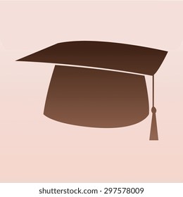 Brown Graduation cap icon