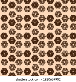 Brown Graphic Pattern On Nude Colors Stock Vector (Royalty Free