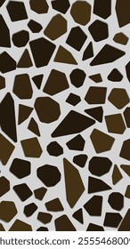 The brown gravel and pebble mosaic stone pattern with paving texture creates a stunning vector background, ideal for natural designs or outdoor-themed digital illustrations and layouts.